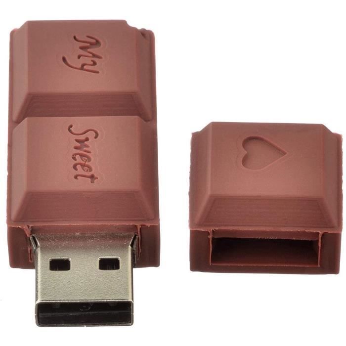 64 Go Clé USB Chocolat Fantaisie USB 2.0 Haute Vitesse Mémoire Flash Drive  Mini U Disque Marron 3D Cartoon Bon Cadeau pour Enf[647]