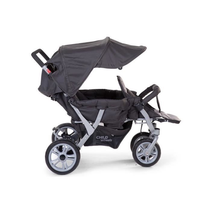 CHILDWHEELS Poussette pour triplés Anthracite CWTRIP - Cdiscount  Puériculture & Eveil bébé