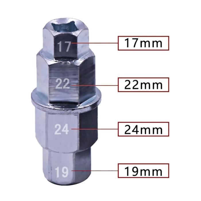 Roue Avant Moto 1Pc 17 19 22 Adaptateur Cles Douille Demontage Montage Axe Roue Avant Moto 24mm