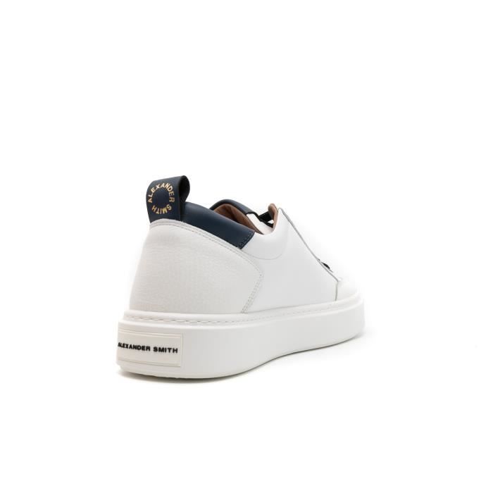 Baskets Alexander Smith Bond Homme ALEXANDER SMITH Blanc Cuir Lacets Homme Blanc Cdiscount Chaussures