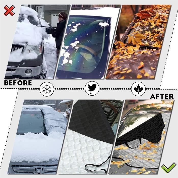 Couverture magnétique pour pare-brise de voiture - Protection hivernale -  Protège contre le vent, la neige et le givre - Avec aimant - Cdiscount Auto