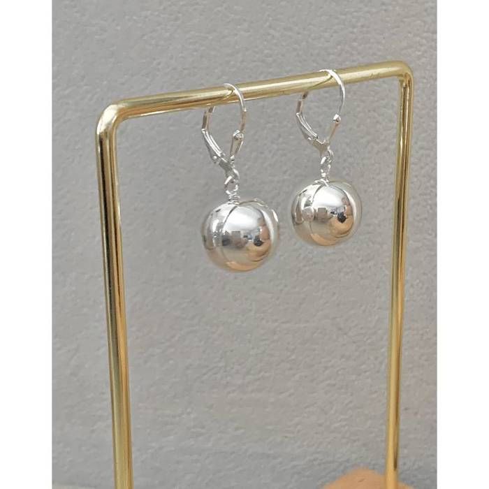 Boucles D'oreilles Boules 6 Mm Argent Massif 925/1000 - Neuf Avec étiquettes - Marque Bijouxia