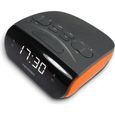 Radio-réveil METRONIC Duo Colors Double alarme - Orange - Fonction Sleep et Snooze-0