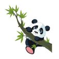 1PC auto-adhésif Panda dessin animé papier peint sticker mural autocollant pour bureau maison chambre d'enfant   PORTE MONNAIE-0