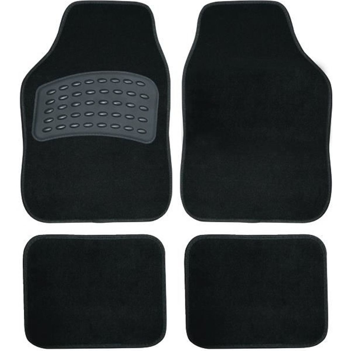 Tapis universel pour voiture 10 pieces -moquette - talonnette coté conducteur Tapis universel pour voiture 10 pieces -moquette - talonnette coté conducteur