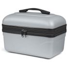 KINSTON Vanity Rigide avec Poignée - Trousse de Toilette Cosmétiques, Grande Capacité, Organisateur de Voyage (Gris Clair/Grand Modèle)