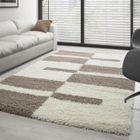 Tapis Salon Shaggy - Hugo - Beige - 240 x 340 cm - 100% Polypropylène - CARPETTEX