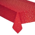 BRAND Féérie Lights & Christmas - Nappe design étoiles de Noël - L. 240 x l. 140 cm - Rouge et doré