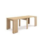 SKRAUT HOME Table console extensible, Console meuble, 220, Pour 10 personnes, 222x90x77,1cm, Chêne, RF2640