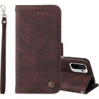 CHICHENG Coque Xiaomi Redmi Note 10S, Etui Portefeuille Xiaomi Redmi Note 10 4G, TPU Anti-Choc Housse Protection Cuir SynthétiquBrun