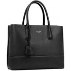 David Jones - Sac à Main Femme Cuir PU Grande Taille - Cabas Fourre-Tout Elégant Epaule Bandoulière - Travail Cours Ville - Noir