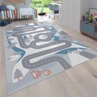 PACO HOME Tapis Pour Enfants, Tapis De Jeux Pour Chambre D'Enfant Motif Rues Avec Animaux Crème [120x160 cm]