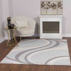 SURYA Tapis de Salon à Poils Courts Doux Scandinave Moderne WHITNEY 160x213cm Gris/Beige