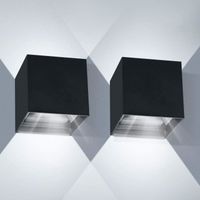 Applique Murale LED Intérieur/Extérieur - Marque - Modèle - Noir - Alliage d'aluminium - IP65 - 16W - 3000K