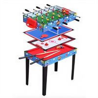Table multijeux 4 en 1 - DEVESSPORT - Sportpark - Baby-foot, billard, ping-pong, air hockey