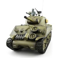 Char télécommandé M4A3 Sherman - HIGH-TECH & BIEN-ETRE - Effet sonore, piste en métal, télécommande 2.4G