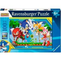 Puzzle 100 pièces XXL Sonic, Knuckles, Sonic, Tails et Amy / Sonic, Dès 6 ans, Puzzle de qualité supérieure, 12001134