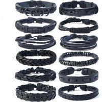 RMEGA® 12 Pcs Coffret Bracelets Homme Femme Bracelet Noir Bracelet Infinity Charme Poignet Bracelet Réglable