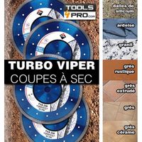 Disque de diamant RUBI TVA TURBO Viper · Coupes à sec (180 mm)