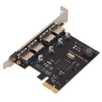 Carte D'extension PCI E Vers USB 3.0 4 Ports 5Gbps Alimentation Haute Vitesse