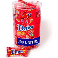 Daim - Boite Tubo de 2,5 kg (390 Bonbons) - Bonbons au Chocolat au Lait et Éclats de Caramel - Emballages individuels