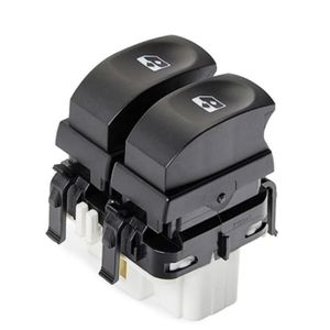 Caches Bouton Lève-vitre ESC Auto Parts - Lot De 2, Chromés, Compatibles Renault Clio 5 Et Captur 2 (5 Portes)