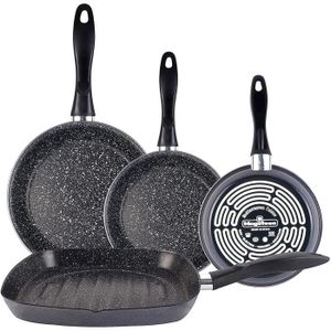 Bakir Sahan Tava Lot de 4 poêles en cuivre 16-18-20-22 cm