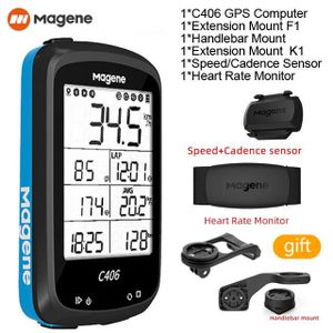 COMPTEUR POUR CYCLE Compteur vélo,Compteur GPS sans fil de vitesse étanche pour vélo,accessoires intelligent pour vtt de route Garmin S3 + - C406 Blue D