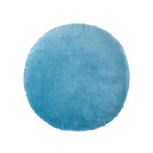 COUSSIN Coussin rond en velours bleu , 40 cm