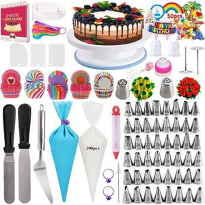 ENSEMBLE PÂTISSERIE Kit Pâtisserie 322 PCS Plateau Tournant Gâteau Dou