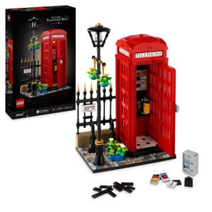 ASSEMBLAGE CONSTRUCTION LEGO® Ideas 21347 Cabine Téléphonique Londonienne Décoration Maison pour les Anglophiles