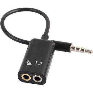 Câble répartiteur de micro pour casque, conversion de microphone vers PC,  adaptateur audio d'ordinateur, 0.3