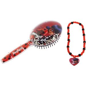 BIJOUX DÉGUISEMENT MIRACULOUS Brosse et Collier Pour Enfant - Rouge -