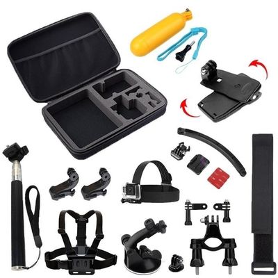 Kit Accessoires Caméra D’action 18-en-1 - Compatible AKASO V50 Elite | Supports Vélo, Ventouse, Monopode, étui - 8