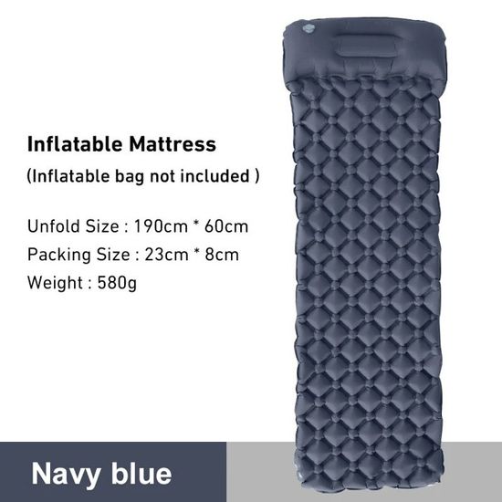 Tapis De Camping Gonflable Double – Ultra-léger, Isolation Froid, Gonflage Rapide