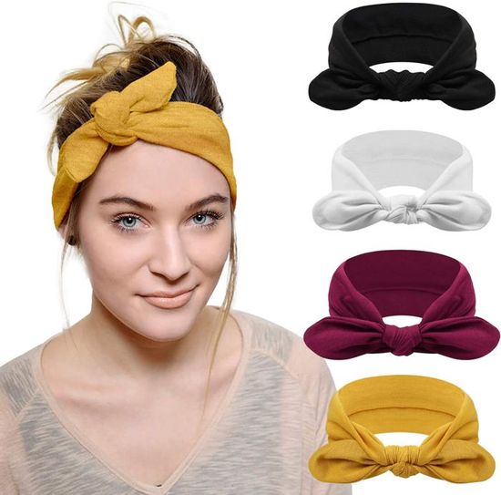 DRESHOW 4 Bandeaux Fleuris Pour Femmes - élastiques, Style Bohème, Pour Sport Et Quotidien - 6