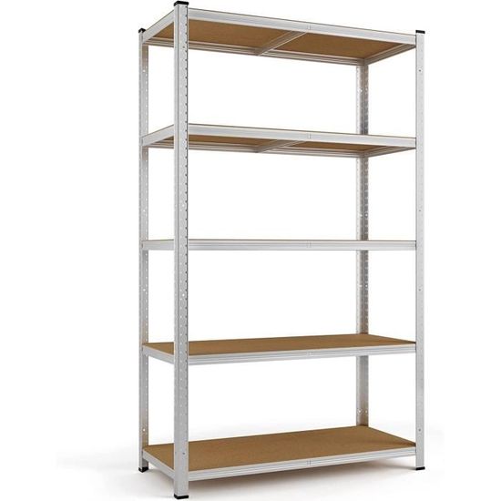 Étagère De Rangement Lourde 5 Tablettes - 3 Tailles (200x100x50, 180x90x40, 170x75x30 Cm) - Charge 875kg