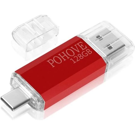 Clés USB 128 Go Flash Drive pour iPhone Clé USB Externe DataTraveler 4 en 1  Photostick Clé USB OTG pour Smartphone USB - Cdiscount Informatique