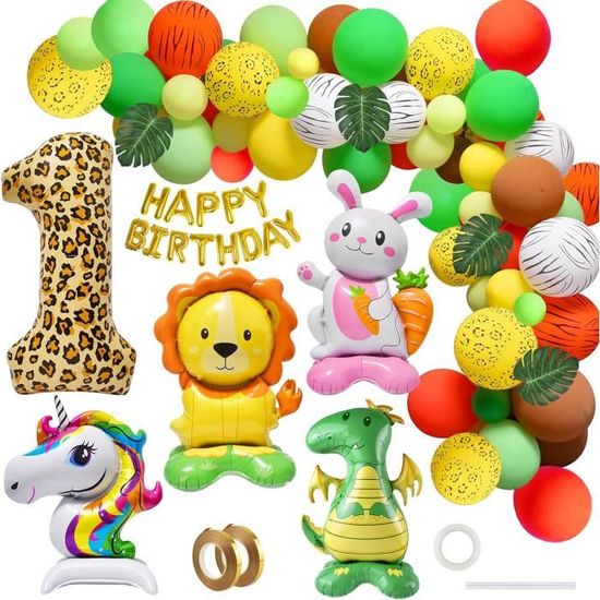 Ballons Décorations Anniversaire Garcon Fille 1 An Fête Safari Theme Anniversaire Jungle Ballons Décorations Anniversaire Garcon Fille 1 An Fête Safari Theme Anniversaire Jungle