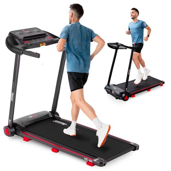 Tapis De Course FITFIU MC-70 – Pliable, Vitesse 10 Km/h, Inclinaison, Télécommande, Guidon Rabattable
