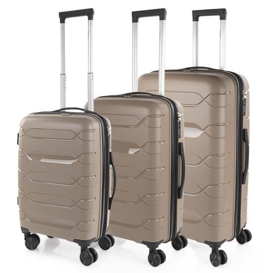 Valises Kono ABS - Lot 3 Pièces (20, 24, 28 Pouces) - 4 Roulettes, Serrure TSA - Léger