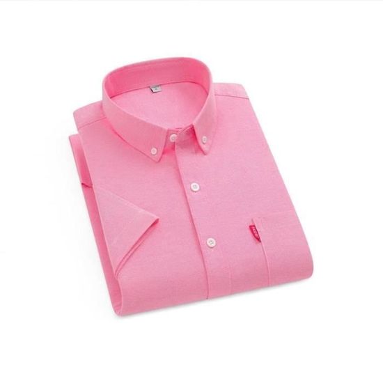 Chemise Hawaienne Homme, Chemise Homme Manches Courtes Fleur Rose
