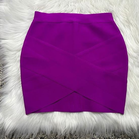 Mini-jupe Susan Bristol - Violette - Taille S - Femme - Acrylique - Très Bon état