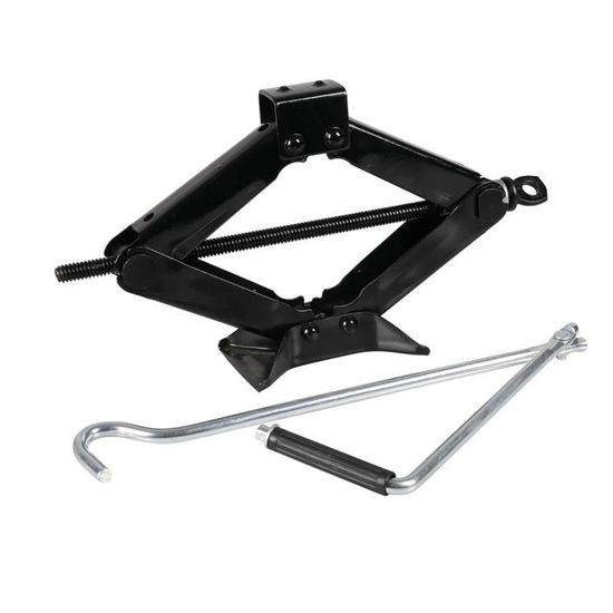 Cric Losange LEHMANN 2 Tonnes - Hauteur 120-420mm, Manivelle, Patin Caoutchouc - Pour Voiture Et Petit SUV - 10