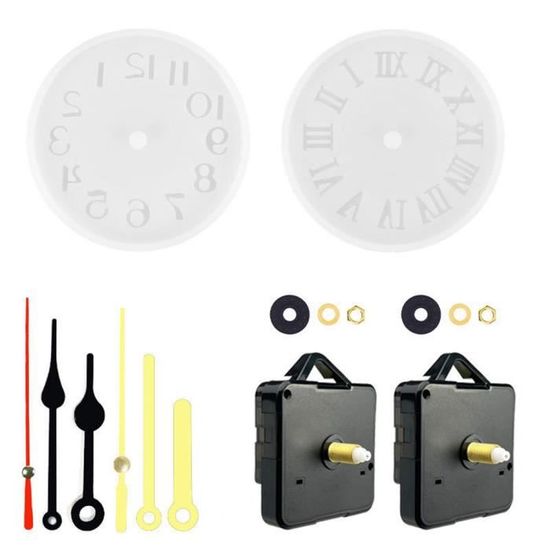 Mouvement Horloge à Pendule Quartz – Tige 23mm – Kit Aiguilles Inclus – Noir – Pour Horloge Murale DIY