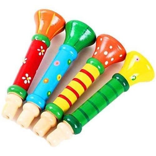 Sifflet en Bois pour Enfants Petits Jouets Trompette Jouets Flûte