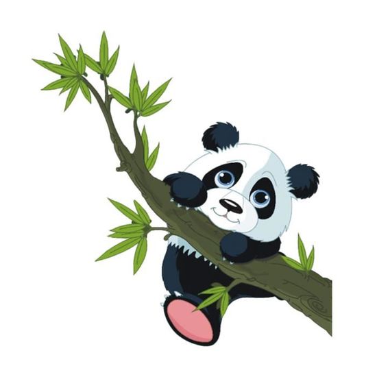 1PC auto-adhésif Panda dessin animé papier peint sticker mural autocollant pour bureau maison chambre d'enfant   PORTE MONNAIE