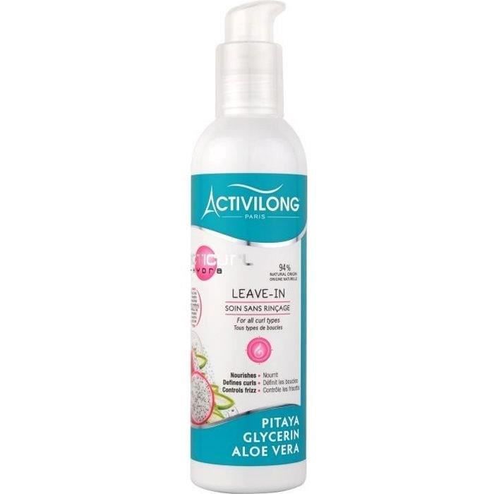 ACTIVILONG Soin sans rinçage Acticurl Hydra Leave-In - Pitaya, glycerine et aloe vera - 240 ml