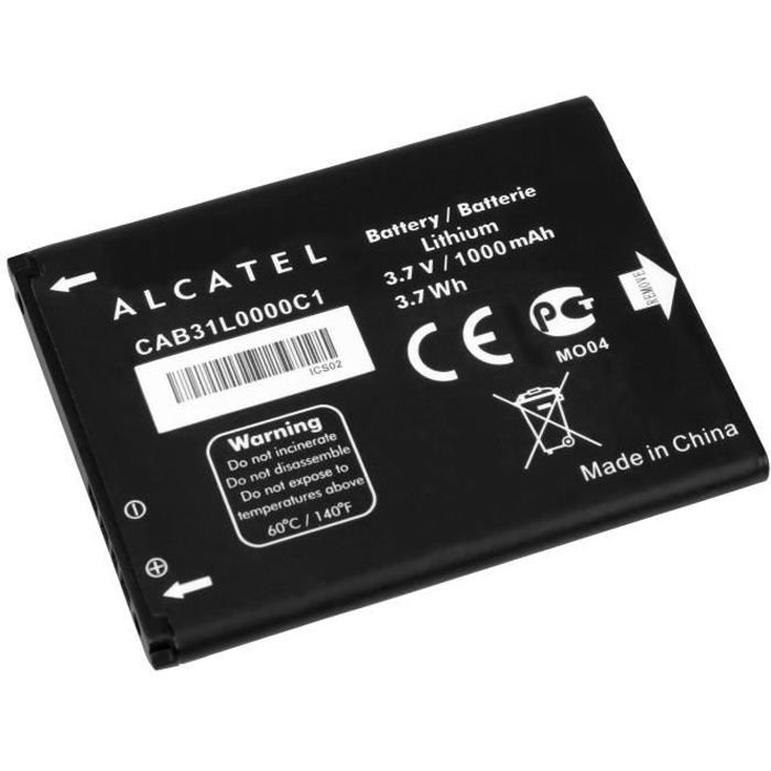 Batterie Originale d'origine Alcatel One Touch Tribe Standard [100% Original Officiel, Téléphone Non Inclus] CAB31L0000C1
