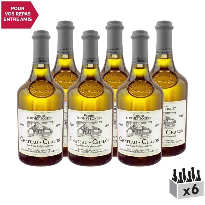 Château-Chalon Blanc 2012 - Lot de 6x75cl - Domaine Berthet-Bondet - Vin AOC Blanc du Jura - Cépage Savagnin